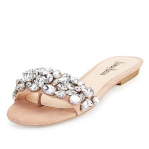 Neiman Marcus rhinestone flat
